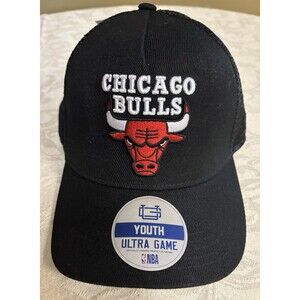 NBA Chicago Bulls Ultra Game Youth  Snapback Adjustable Hat Cap Black NWT